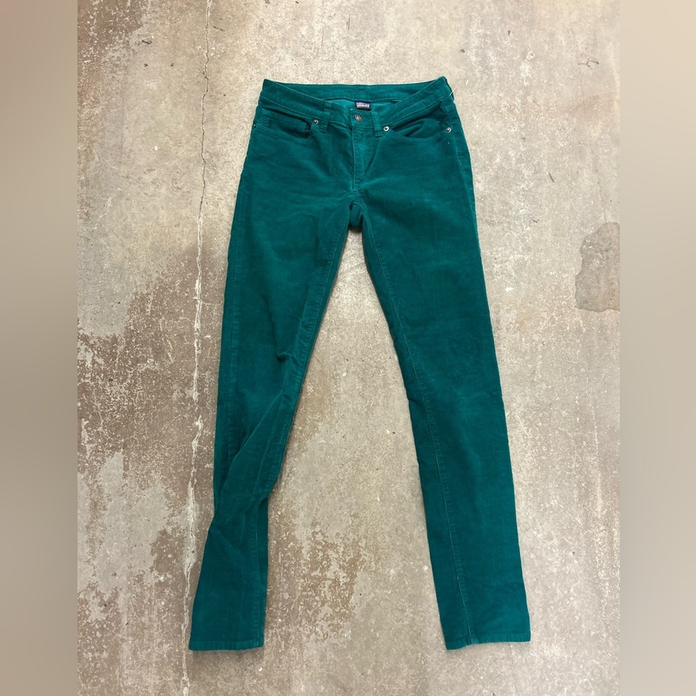 Patagonia Teal Corduroy Skinny Pants